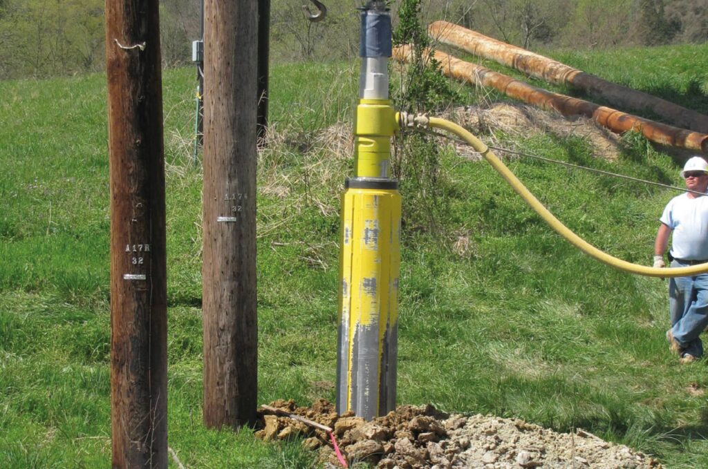 utility pole drilling